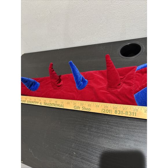 Vintage Bart Simpson Plush Spiked Dragon Tail Hat Red Blue Cosplay Costume Cap - Picture 12 of 12